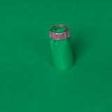 Sterling silver ladies ring handcut synthetic opal stones.