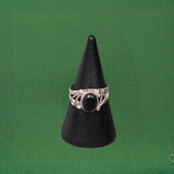 Sterling silver ladies ring with a black onyx stone