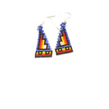flat side pyramid earrings by Navajo artisan Denise and or Deandra Goldtooth.