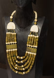 Copy of Copy of Native American Indian Bovine Necklace  -Brown Stringed