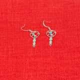 Sterling silver mini dream catcher earrings by Navajo artisan Helena Yazzie