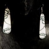 Synthetic stone slab earrings
