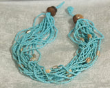 Native American Handcrafted Turquoise  20 Strands  Choker