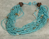 Native American Handcrafted Turquoise  20 Strands  Choker